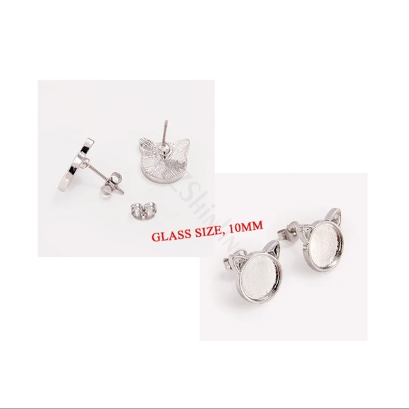 - $3 BLACK CAT STUD EARRINGS. STAINLESS STEEL. NEW. $3 if bundled - Picture 4 of 16